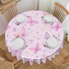 PRICES MAY VARY. 【Unique Design】This colorful table cover is designed with bright and bright Pink Butterfly pattern to beautifully embellish your surroundings. This differentiated and creative pattern design is full of spring and summer vibes, with clear and bright color patterns creating a unique style for your dining room to keep you happy and alive. 【High Quality】Classic Pink Butterfly tablecloth is made of high quality polyester, with soft and smooth surface, delicate touch, strong heat resi Butterfly Tablecloth, Winter Christmas Decorations, Round Tablecloth Sizes, Round Table Cloth, Picnic Tablecloth, Creative Pattern, Tablecloth Sizes, Round Table Covers, Xmas Decor