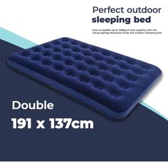 the perfect outdoor sleeping bed is available in blue