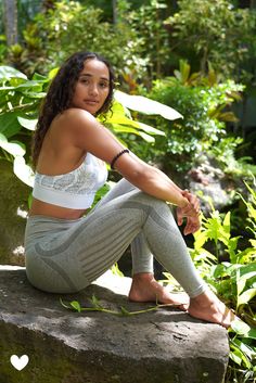 Loving the details of our Allure Seamless Leggings 😍 | Alexis is wearing Allure Seamless Leggings in Slate paired with top selling White Pineapple Sports Bra | Urban Collection and Pineapple Collection | Shop aloha inspired tanks, tees, activewear, and accessories at Love Fitness Apparel - designed in Hawaii Love Fitness Apparel, White Pineapple, Minimal Branding, Love Fitness, Fitness Apparel, Beautiful Curves, Seamless Leggings, Sports Leggings, Apparel Design