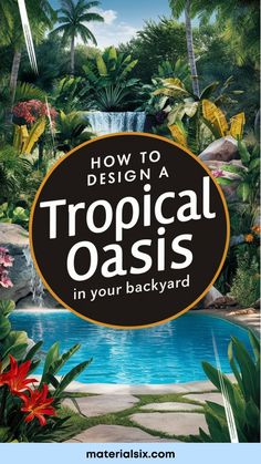 How to design a tropical oasis in your backyard, featuring lush greenery and a serene pool. Tropical Drink