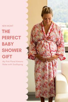 Generous robe is comfy while pregnant and stylish after!. Shop Floral Kimono Robes by Heidi Carey. Setting Inspiration, Maternity Inspiration, Kimono Robes, Stylish Summer Outfits, Printed Robe, Floral Robes, Perfect Baby Shower, Perfect Baby Shower Gift, Floral Kimono