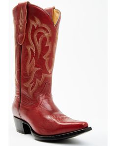 Shyanne Women's Lucille Western Boots - Snip Toe, Red Western Birthday Outfit, Expensive Wishlist, Red Cowgirl Boots, Red Cowboy Boots, Leather Cowgirl Boots, Womens Cowgirl Boots, Leather Western Boots, Western Look, Western Boots Women