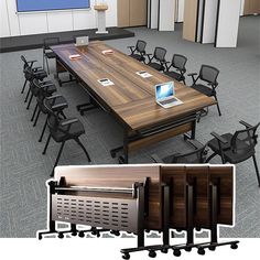 an image of a conference room with tables and chairs