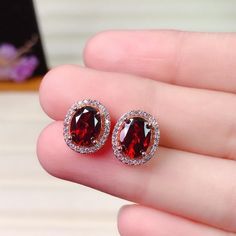 |200000226:10|3256805278124523-Red Ruby Stud Earrings, Diy Fashion Trends, Engagement Model, Ruby Earrings Studs, Bridal Accessories Jewelry, Crystal Shapes, Retro Wedding, Jade Jewelry, Stone Crystal