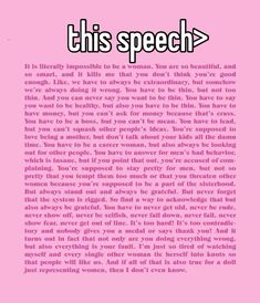 a pink background with the words, this speech