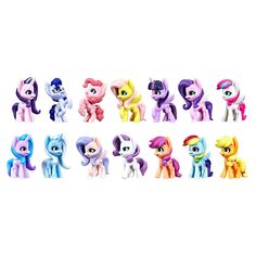 the little ponys are all different colors