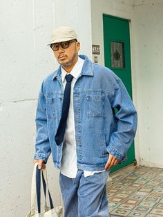 This is a comfortable and casual jacket that is made out of high quality cotton 100% denim fabric. With design detail of two patch pockets on the front with rivets detail and button down closure, it gives a trendy and casual look.- Oversized silhouette- Two patch pockets on the chest with rivets- Button down closure Cheap Oversized Men's Denim Jacket, Luxury Garment Washed Denim Jacket For Streetwear, Luxury Relaxed Fit Denim Blue Outerwear, Luxury Denim Blue Cropped Jeans For Men, Cheap Boyfriend Fit Denim Blue Shirt, Casual Relaxed Fit Denim Jacket, Cheap Urban Style Cotton Denim Jacket, Luxury Casual Denim Blue Shirt, Luxury Urban Style Workwear Jeans