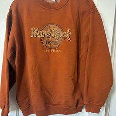 New Without Tags Embroidered Lettering And Details Embellished Unisex Hard Rock Cafe Sweater, Hard Rock Cafe Sweatshirt, Hard Rock Cafe Shirt, Hard Rock Hotel, Hard Rock Cafe, Hard Rock, Las Vegas, Sweaters For Women, Sweatshirts