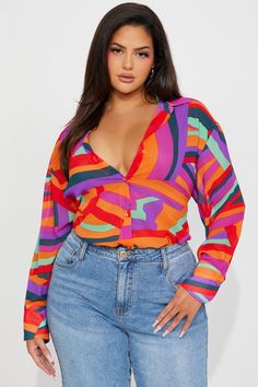 Available In Multi Color. Shirt Long Sleeve Button Down Collar Printed Non Stretch Disclaimer: Print Placement May Vary Self: 100% Polyester Imported | Mind Games Shirt size Small by Fashion Nova Mind Games, Gaming Shirt, Color Fashion, Print Placement, Jean Top, Color Shirt, Shirt Long Sleeve, Shirts Blouses, Swim Bottoms