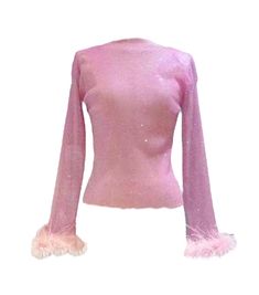 Rhinestone sheer stretchy top. This is a one size top which fits sizes XS, S, M, L. Fitted Rhinestone Mesh Top For Spring, Fitted Mesh Top With Rhinestones For Spring, Spring Fitted Mesh Top With Rhinestones, Spring Embellished Stretch Mesh Top, Pink Sheer Mesh Top For Party, Glamorous Stretch Embellished Mesh Top, Sheer Pink Mesh Top For Party, Chic Fitted Tops With Rhinestones, Glamorous Sheer Stretch Top