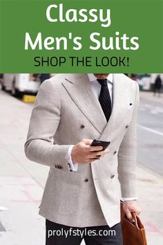 Look classy and trendy as you step out in this trendy double breasted suit for dapper gentleman style. This classy style men's suit is perfect for a formal business outfit for men, wedding guest outfit for men. Choose this fashionable men's suit for your next cocktail outfit for a formal dinner date outfit for men. Spring Wedding Suits With Suit Collar, Slim Fit Wedding Suits For Spring, Spring Wedding Slim Fit Suit, Spring Fitted Tuxedo For Formal Occasions, Spring Formal Fitted Tuxedo, Wedding Double Breasted Suit With Hidden Buttons, Elegant Three-piece Business Suit For Spring, Elegant Slim Fit Spring Sets, Elegant Spring Business Three-piece Suit