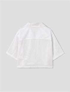 8seconds Crop Short Sleeve Shirt White | Collared Shirts for Women | KOODING White Collared Neckline Tops For Everyday, Trendy Cotton Tops With Spread Collar, Trendy Cotton Top With Spread Collar, White Top With Johnny Collar For Spring, White Tops With Pockets And Collared Neckline, White Collared Tops For Everyday, White Johnny Collar Tops With Pockets, White Collared Everyday Shirt, White Collared Shirt For Everyday