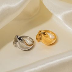 Material: Stainless Steel Fashion Element: Ring Style: INS Style Index Finger Ring, Index Finger Rings, Open Rings, Hand Accessories, Drop Design, Index Finger, Gold Piece, Style Minimaliste, Ring Style