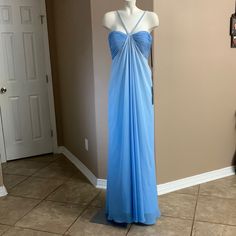 Brand Is “Alyce”, Tag Says Size 10. Vintage Gown. Is Slightly Ombr With A Darker Bottom. Baby Blue On Top And Sky Blue On Bottom. Blue Dresses With Ruched Bodice For Homecoming, Blue Homecoming Dress With Ruched Bodice, Blue Gown With Ruched Bodice For Prom Season, Blue Gown With Ruched Bodice For Wedding, Blue Floor-length Evening Dress With Ruched Bodice, Light Blue Formal Gown For Prom Season, Blue Party Gown With Ruched Bodice, Elegant Light Blue Gown For Homecoming, Elegant Light Blue Homecoming Gown