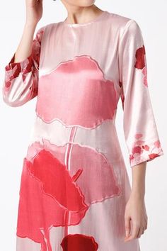 Shop for Archana Shah Red Silk Floral Print Straight Kurta And Pant Set for Women Online at Aza Fashions Striped Pant, Red Tunic, Straight Kurta, Kurta With Pants, Red Silk, Floral Motifs, Pant Set, Set For Women, Aza Fashion