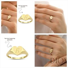 Smart Buys! 14k Gold Dome Heart Initial Ring | Bold Boho Classy Ring, Engravable&Personalized Jewelry, Valentines Day Gift, Birthday Gift, Gift for Her starting from $381.00 See more. 🤓 #EngravableRing #ValentinesDayGift #PersonalizedRing #ClassyRing #BohoRing #14kGoldRing #HeartRing #EngravableJewelry #PersonalizedJewelry #DomeRing Personalized Heart Ring For Anniversary, Fine Jewelry Heart Ring For Mother's Day Gift, Heart Cut Signet Ring For Anniversary On Valentine's Day, Customizable 14k Gold Initial Ring For Anniversary, Personalized Gold Heart Ring For Anniversary, Personalized Initial Ring In Yellow Gold, Personalized Yellow Gold Heart Ring For Promise, Personalized Yellow Gold Signet Ring For Anniversary, Gold Heart Ring With Initials For Gift