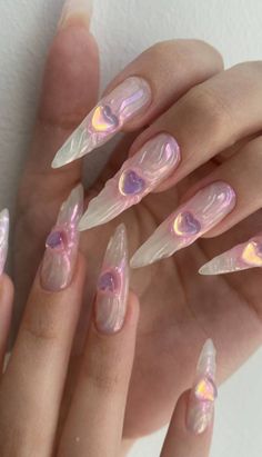 Crazy Nails, Nails Desing, Dream Nails, Pretty Acrylic Nails, Fancy Nails, Valentines Nails, White Acrylic