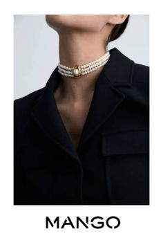 Pearl design, Triple chain, Zip and carabiner fastening Elegant Pearl Choker With Chain Detail, Elegant Pearl Choker With Chain, Chic Pearl Chain Choker, Pearl Design, Necklace White, Gift Vouchers, Womens Jewelry Necklace, Latest Fashion Trends, Womens Necklaces