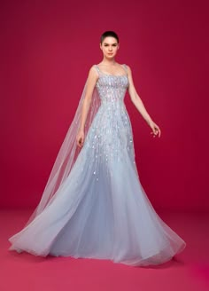 Postpartum Dress, Little Blue Dress, Dreamy Gowns, Gala Dress, Butterfly Sleeve Dress, Simple Gowns, Gowns Dresses Elegant, Elegant Dresses Classy