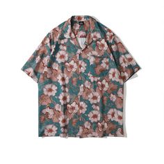 Lazy Vintage Floral Print Hawaiian Loose Shirt
Features：

 	Product ID:SS0022
 	Material:Polyester
 	Season:Summer
 	Color:Orange,Green,Purple,Dark Blue

Size Chat： Collar Shirt Men, Print Design Pattern, Floral Print Shirt, Vintage Floral Print, Loose Shirts, Floral Print Shorts, Branded Shirts, Streetwear Women, Flower Fashion