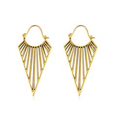 Be the envy of your friends with these stylish Retro Triangle Geometric Earrings! Crafted with enduring metal and a unique hollow design, these earrings will make a stunning 🤩 statement that will last for years to come. Make the 🔥 look your own and show off your personality in style! ﻿Product description: ﻿Material: zinc alloy Size: approx. 2cm*6cm Hip Hop Girl, Fan Style, Hoop Earrings Style, Party Earrings, Hollow Design, Geometric Jewelry, Geometric Earrings, Watch Necklace, Ethnic Fashion