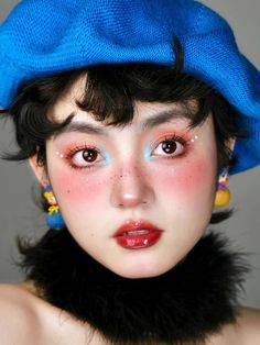 Colorful Easy Makeup, Make Up Reference, Make Up Artist Aesthetic, Weird Makeup Looks, Quirky Makeup, 얼굴 그리기, Face Drawing Reference, Unique Faces