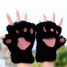 Fluffy Bear, Claw Gloves, Paw Gloves, Crochet Mittens, Kawaii Accessories, Cat Plush, Cat Paws, Pusheen, Kawaii Clothes