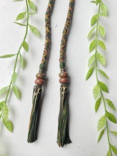 Unakite Crystal and Bronze Raven Skull Hair Wrap Extension in Earthy Green, Bronze, Beige Tones. Viking Style hippie hair accessory Loop into Dreadlocks or Braid into regular hair Video link with instructions: https://www.instagram.com/reel/CeddwyzIj3I/?igshid=YmMyMTA2M2Y= See my other listings / Etsy Page www.lionheartdreadlocks.etsy.com  For other 🐆Dreadlock and Braid Accessories 🦁Dread/Pony Tail Beanies 🐆Necklaces and Earrings 🦁Crystal Accessories 🐆Hair Wraps  🦁Fairy Locks 🐆Hand Knitte Bohemian Festival Hair Accessories With Matching Headband, Adjustable Green Hair Accessories For Gift, Handmade Multicolor Bohemian Hair Accessories, Bohemian Multicolor Hair Accessories With Headband, Bohemian Multicolor Headband Hair Accessories, Bohemian Handmade Jewelry Headband, Handmade Adjustable Hair Accessories For Beach, Green Braided Bohemian Jewelry, Bohemian Multicolor Hair Accessories For Gifts