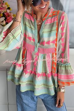 Pola Lengan, Quarter Sleeve Dress, Babydoll Blouse, Ethnic Print, Weave Style, Fall Prints, Linnet, Midi Dress With Sleeves, Mongolia