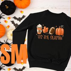 Thanks for shopping with Sassy Monograms TN🤍 Fully customizable! - Choose your size. - Choose your sweatshirt color. Fall Black Sweatshirt With Custom Print, Black Pre-shrunk Sweatshirt For Fall, Black Tops With Custom Print For Fall, Black Top With Custom Print For Fall, Fall Crew Neck Tops With Custom Print, Fall Crew Neck Sweatshirt With Custom Print, Fall Crew Neck Sweater With Custom Print, Fall Sweater With Custom Print And Crew Neck, Custom Print Long Sleeve T-shirt For Fall