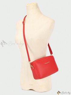 Bird in Bag - Enhanced Adjustable PU Bag Strap: Stylish and Versatile Elegant Red Shoulder Bag For School, Chic Red School Bag, Casual Bag With Detachable Strap For Gift, Casual Bags With Detachable Strap As Gift, Elegant School Pouch Bag, Red School Bag With Detachable Strap, Crossbody Bag With Zipper Closure As A Gift, Elegant School Bag With Removable Pouch, Box Bag With Adjustable Strap For Shopping