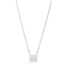 Barely Worn Gucci Silver Square Necklace. Square Necklace, Gucci Jewelry, Womens Jewelry Necklace, Jewelry Necklaces, Necklaces, Women Jewelry, Gucci, Square, Silver