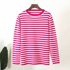 Gender: Woman Season: Spring/Autumn Style: OL commuting Type: Striped pullover Neck Type: Round Neck Sleeve Type: Regular Sleeve Sleeve Length: Long Sleeve Fit Type: Regular Stretch: Medium Thickness: Regular Material: 50% Viscose, 30% Polyester, 20% Nylon Size Length Bust Sleeve Shoulder S 65cm 104cm 59cm 38cm M 66cm 108cm 60cm 39cm L 67cm 112cm 61cm 40cm Striped Knitted Sweater, Stylish Top, Favorite Sweater, Fine Yarn, Comfortable Tops, Sweater Women, Winter Casual, Casual Fits, Stripe Sweater