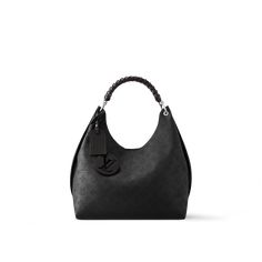 Products by Louis Vuitton: Carmel Hobo Bags, Louis Vuitton Official, Black Leather Bags, Wallet Accessories, Vuitton Bag, Black Bag, Hobo Bag, Leather Trims, Bag Sale