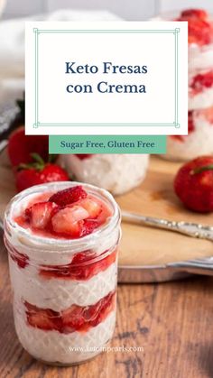 Keto Fresas con Crema (Strawberries and Cream) Strawberries With Cream, Dessert Strawberries, Traditional Mexican Desserts, Easy Homemade Snacks, Crema Recipe, Macerated Strawberries, Spring Recipes Dessert, Mexican Crema, Spring Dessert