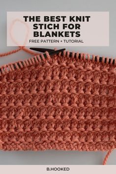 the best knit stitch for blankets