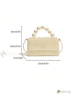 Bird in Bag - Exquisite 2024 Collection: Artisan-Crafted Pearl Woven Crossbody Bag with Elegant Plastic Beads, featuring Contemporary Square Design - Versatile Shoulder Bag and Handbag Elegant Square Portable Phone Bag, Rectangular Bags With Pearl Handle For Daily Use, Summer Crossbody Shoulder Bag With Pearl Handle, Elegant Beaded Summer Bags, Rectangular Bags With Pearl Handle, Summer Square Bag With Pearl Handle, Summer Square Bags With Pearl Handle, Daily Use Square Shoulder Bag With Pearl Handle, Daily Use Pearl Handle Satchel Shoulder Bag