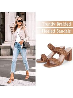 An eye-catching accent with braided strap gives these heels a unique design that is sure to turn heads.
Square toe offering a vintage style deliver an ode to 90's minimalism of our dreams. Be free to switch among elegant, casual, and modern
Classic heel 3.4inch height. Both comfortable and elegant, you can wear them to the office all day or after work for a night out.
Slip on Heels is convenient to take them on/off that release one of your hand taking handbad or phone to keep elegant
Whether it' Trendy Braided Sandals For Summer, Chic Braided Open Toe Heels, Spring Braided Heels With Round Toe, Casual High Heel Sandals With Braided Straps, Casual Spring Heels With Braided Straps, Casual Open Toe Heels With Braided Straps, Casual Braided Strap Heels For Spring, Casual Braided Straps Heels For Spring, Casual Summer Heels With Braided Straps