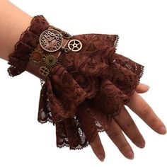 Steampunk Lace Wrist Cuffs, Steampunk Fashion Women, Steampunk Medieval, Steampunk Gloves, Steampunk Aesthetic