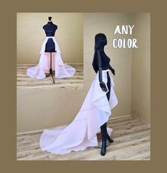 Add Tulle To Dress Diy, Diy Detachable Skirt, Train Skirt Pattern, Dress Train Pattern, Skirt Organza, Train Skirt, Bridal Train, Skirt Pattern Easy, Blush Skirt