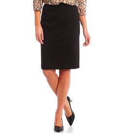 From Preston & York&#x2C; this skirt features:Stretch ponte fabricationPencil silhouetteLinedBack hook/zip closureApprox. 23.13" lengthRayon/nylon/elastaneDry cleanImported. Elegant Office Skirt With Zipper Closure, Elegant Knee-length Skirt With Zipper Closure, Elegant Knee-length Skirt With Side Zipper, Pencil Skirt With Zipper Closure For Work, Elegant Spring Pencil Skirt With Side Zipper, Elegant Pencil Skirt With Side Zipper, Elegant Knee-length Bottoms With Side Zipper, Elegant Knee-length Bottoms With Zipper Closure, Fitted Pencil Skirt With Zipper For Work