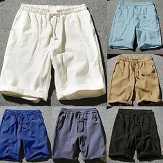 Season:Summer; Fabric:100% Cotton; Gender:Men's; Style:Casual,Fashion,Streetwear; Occasion:Daily,Going out,Outdoor; Fit Type:Regular Fit; Function:Comfort; Waistline:Mid Waist; Pattern:Plain; Design:Elastic Waist,Pocket,Drawstring; Brand:OUKU; Pants Type:Shorts,Beach Shorts,Summer Shorts; Fly Type:Drawstring,Elasticity; Front page:FF; Listing Date:01/09/2023; Production mode:External procurement; Hips:; Length:; Waist:; Fit US Size:null; Fit UK Size:null; Fit EU Size:null Men’s Shorts, Mens Linen Shorts, Hawaii Outfits, Moda Streetwear, Streetwear Mode, Mens Shorts Summer, Sharp Dressed Man, Shorts Summer, Blue Khakis