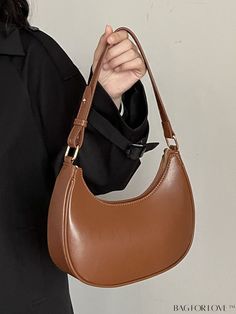 BagForLove - Sleek Hobo Bag: A Minimalist Essential Shoulder Bags For Women Handbags, Elegant Shoulder Bag, Small Shoulder Bags For Women, Brown Hobo Shoulder Bag, Elegant Bags For Women, Brown Hobo Bag, Brown Shoulder Bag Outfit, Classy Bags For Women, Small Bag Outfit