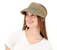 If you're looking for carefree coverage, leave the heavy hat at home. Lightweight and stylishly braided, this visor head covering helps keep the sun, sweat, and hair from getting in your face whether you are on the golf green or at a garden party. From San Diego Hat Co. Spring Visor Hat For Outdoor Activities, Spring Outdoor Visor Hat, Outdoor Spring Visor, Spring Outdoor Visor, Adjustable Spring Visor For Outdoor Activities, Adjustable Visor For Spring Outdoor Activities, Spring Visor For Outdoor Activities, Casual Visor Hat For Warm Weather, Casual Uv Protection Visor Hat