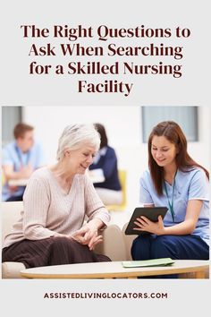 In skilled nursing facilities, your loved one gets skilled nursing care 24 hours a day. They can be moved there from the hospital to aid their recovery. 

Knowing the right questions to ask during your search is key to getting the right facility. We've made it easy for you with this article, visit the link to read more. Assisted Living Homes, Nursing Questions, Long Term Care Facilities, Skilled Nursing Facility, Senior Activities, Senior Health