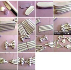 several pictures of different types of bow ties