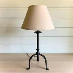 a lamp that is on top of a table