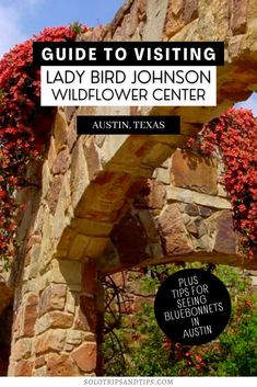 the cover of a guide to visiting lady bird johnson's wildflower center in texas