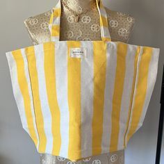 Szane Maxi Parasol Canvas Tote Bag. Great Summer Bag. Brand New And Never Used. Dimensions Are 22”L X 13”D X 6”W And 10" Drop Material: 100% Cotton. Machine Washable. Purchased Directly From Sezane Store. This Particular Color And Style Is Sold Out Online And In Stores. Casual Yellow Shoulder Bag For Beach Season, Yellow Canvas Bag With Large Capacity For Daily Use, Casual Yellow Shoulder Beach Bag, Casual Yellow Beach Shoulder Bag, Large Capacity Yellow Summer Shoulder Bag, Yellow Double Handle Beach Bag For Travel, Yellow Large Capacity Shoulder Bag For Vacation, Yellow Rectangular Bag For Summer, Yellow Large Capacity Beach Bag For Shopping