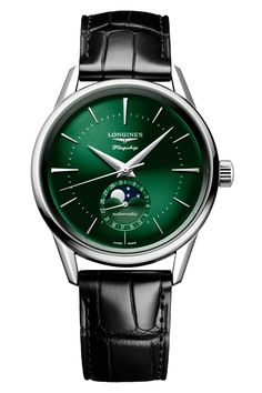 LONGINES
FLAGSHIP HERITAGE MOONPHASE Longines Flagship, Watch Green, Longines Watch, Mens Fashion Watches, Gents Watches, Gold Medallion, Diamond Gift, Watch Model, Moon Phases